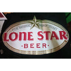 Vtg. Lone Star Beer Window Vinyl Decal 36"X18.5 Beer Advertising 1980"s