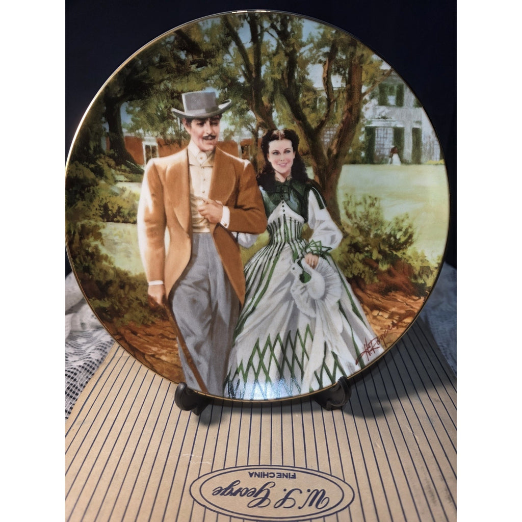 1988 Gone With The Wind" Golden Anniversary Collector Plate W/box & Cert