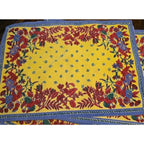 Williams Sonoma French Provincial Yellow, Blue, Red Placemats Set of 4, Napkins