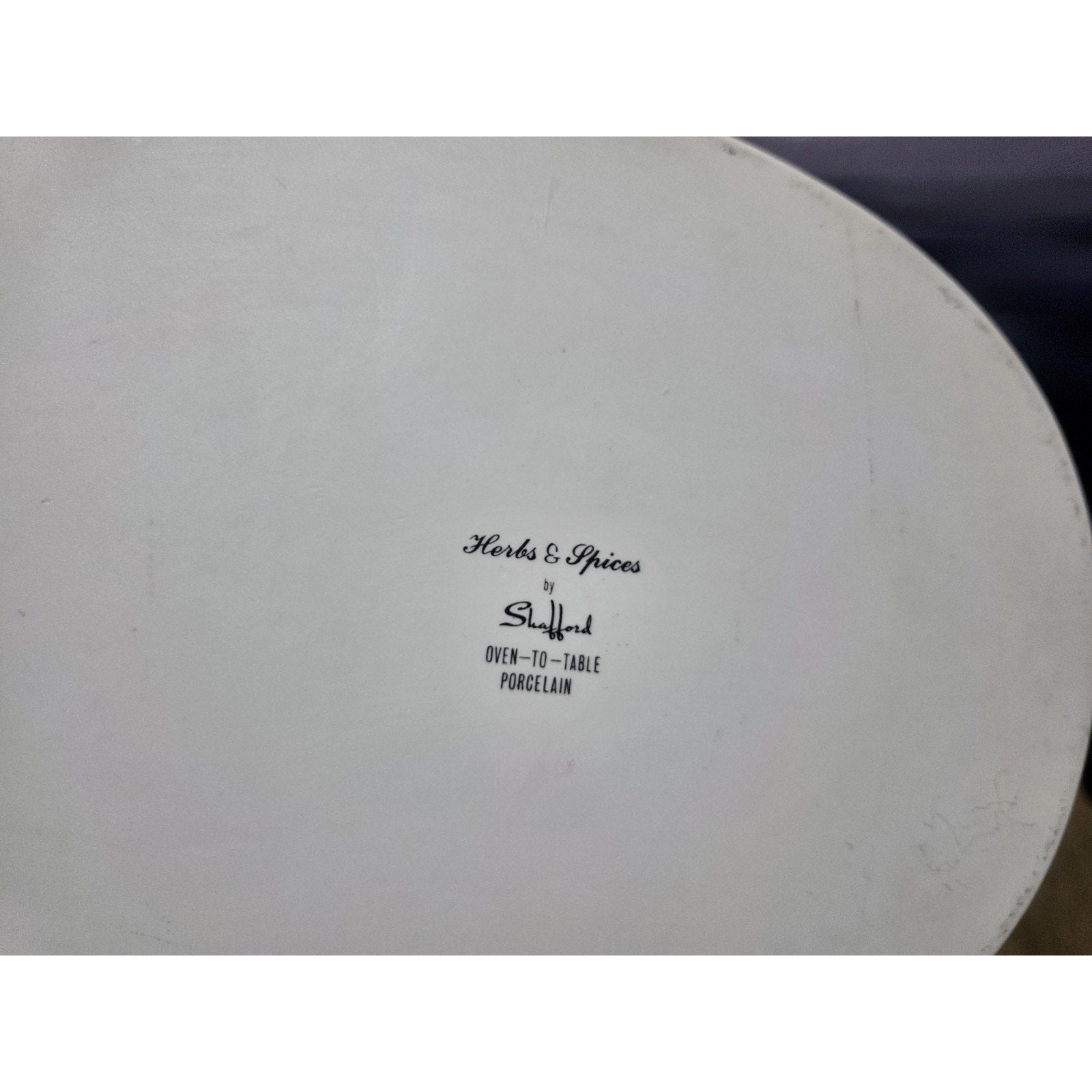 Herbs & Spices by Shafford Large Oval Porcelain Covered Casserole Dish 3 1/4 Qt