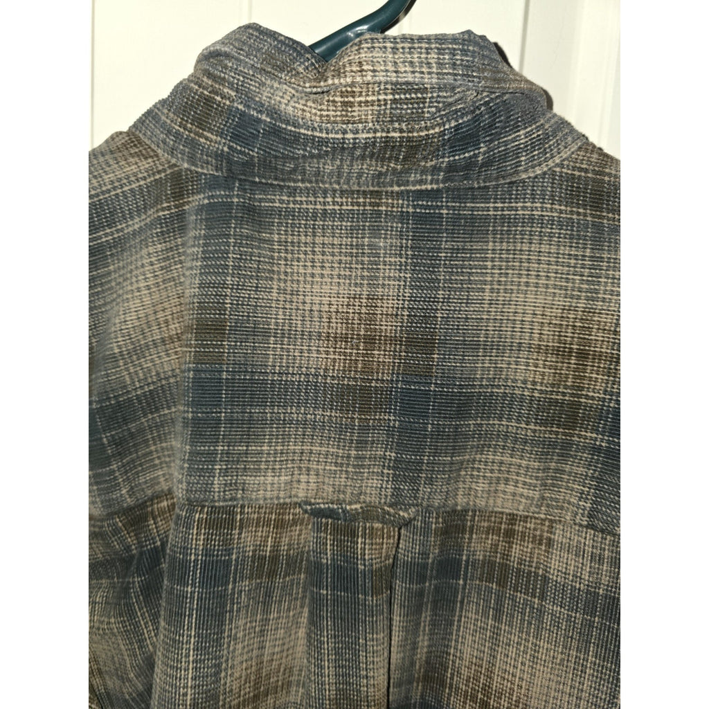 Wrangler Rugged Wear Flannel Mens Sz Large - Multicolored Button Up Shirt