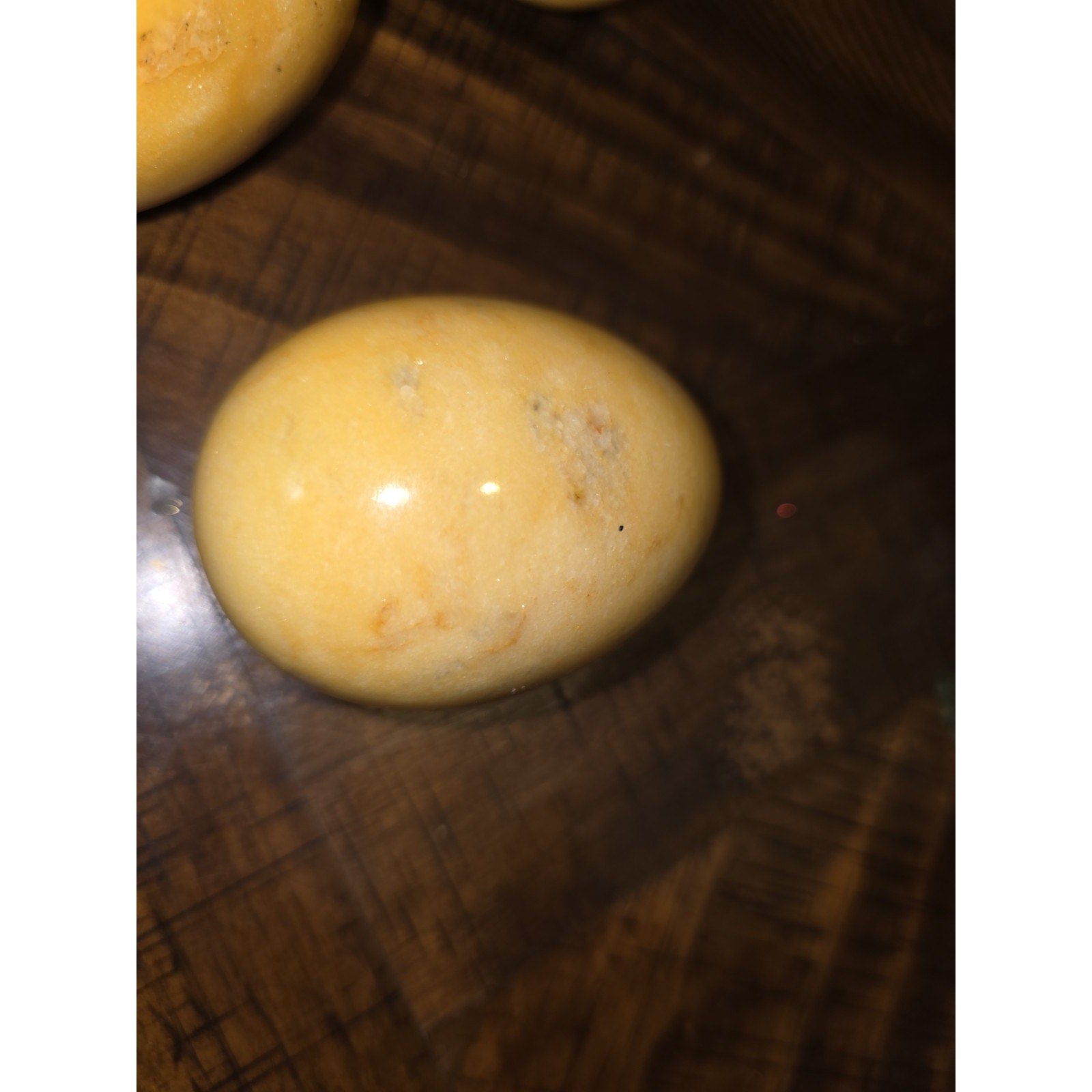 Lot of 4 Multicolor VINTAGE Alabaster / Marble Eggs, Gorgeous from Estate Sale!