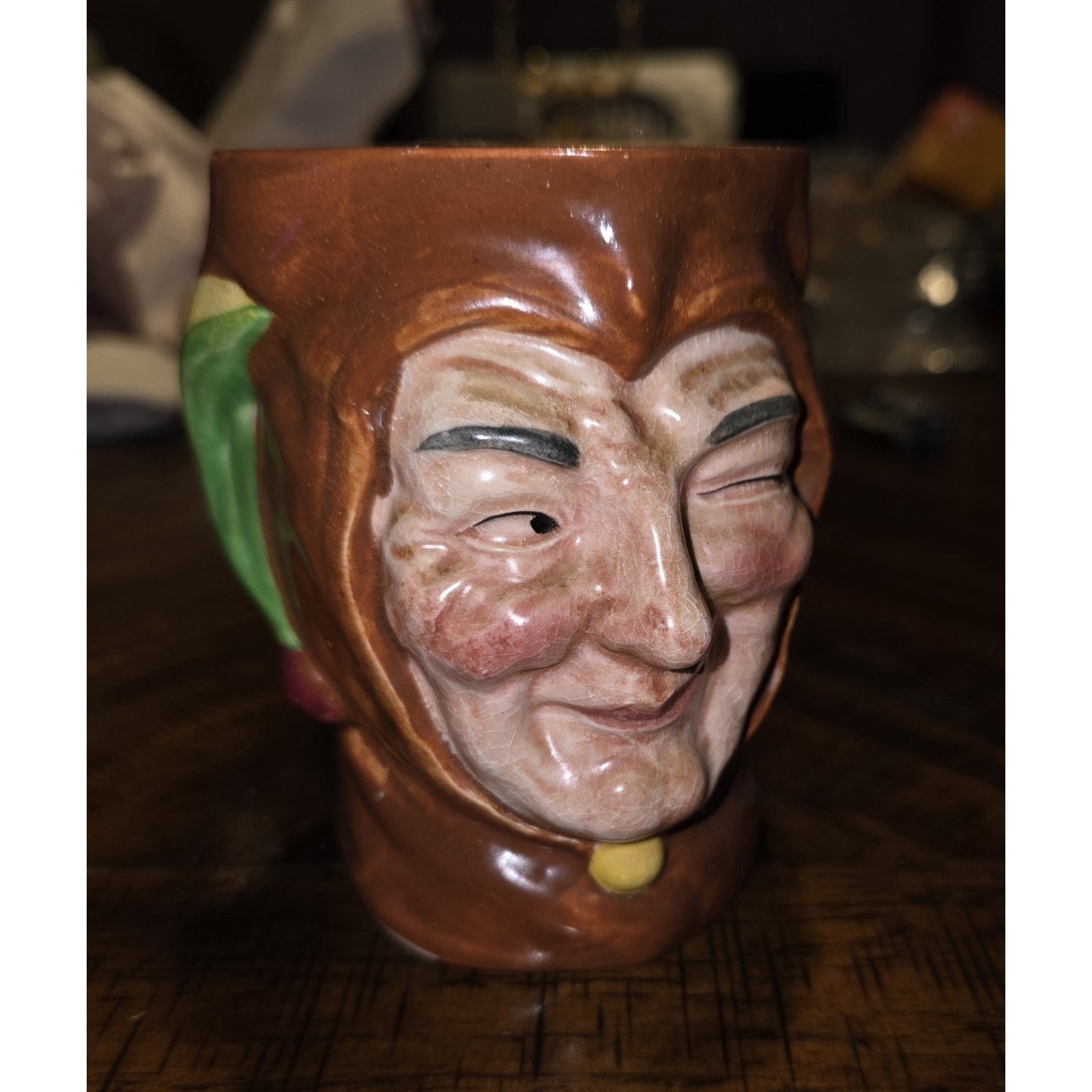 Winking JESTER Toby Cup Mug By Hal-Sey Fifth - Made In Japan