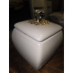 Trinket Jar With Lid......A Mother's Love Is The Heart of A Family