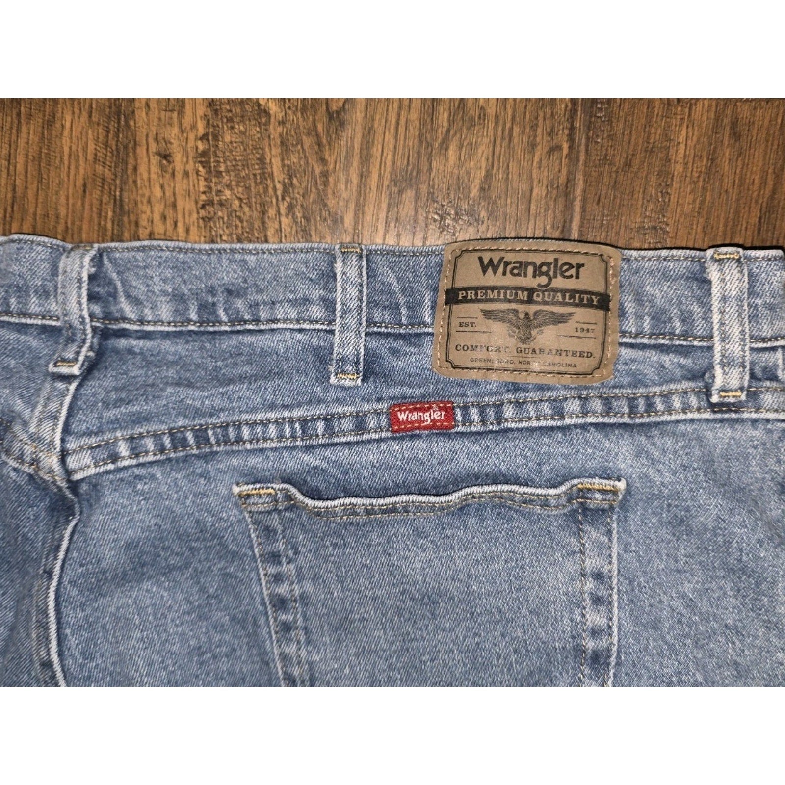 Lot Of 2 Wrangler Relaxed Fit Blue Denim Jeans Men's 44x32 Casual Workwear