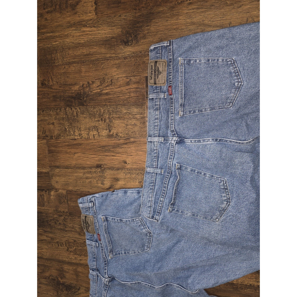 Lot Of 2 Wrangler Relaxed Fit Blue Denim Jeans Men's 44x32 Casual Workwear