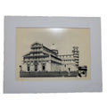 Vintage Pisa Cathedral , Leaning Tower Pisa 1960s Signed Photo Print Matted