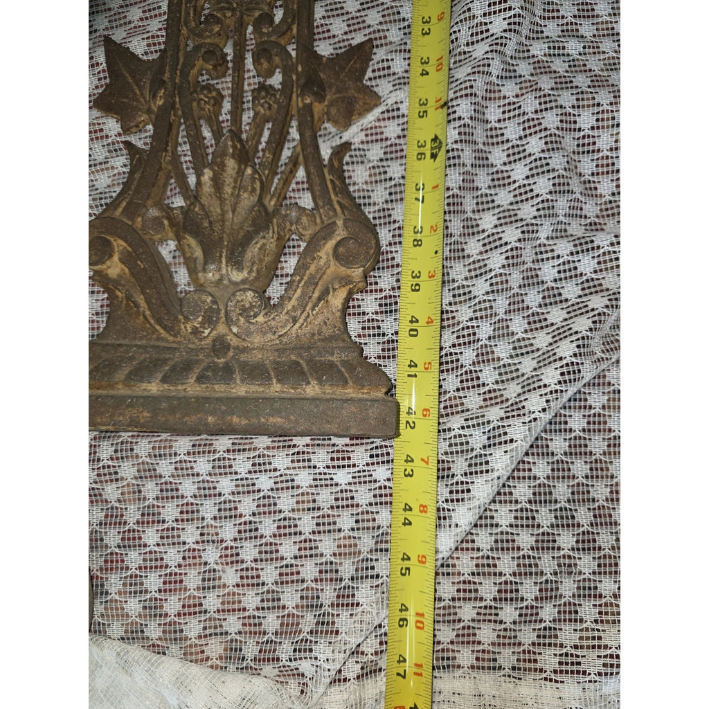 Antique French Style Cast Iron Cross Virgin Mary Lg Ornate Garden Church 42"X25"