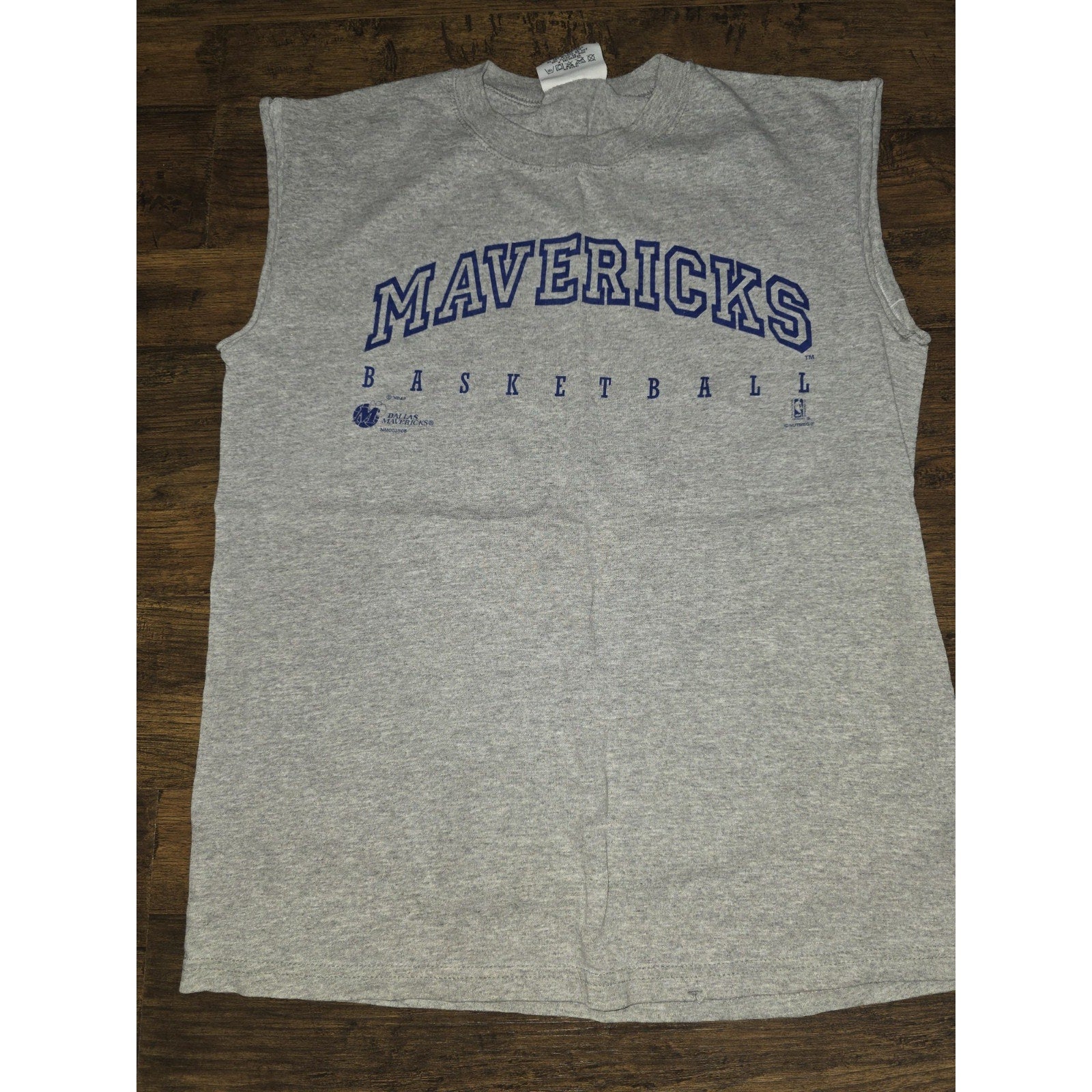 Vtg Dallas Mavericks NBA Authentic Lee Sleeveless Shirt Men's Gray Sz XL USA
