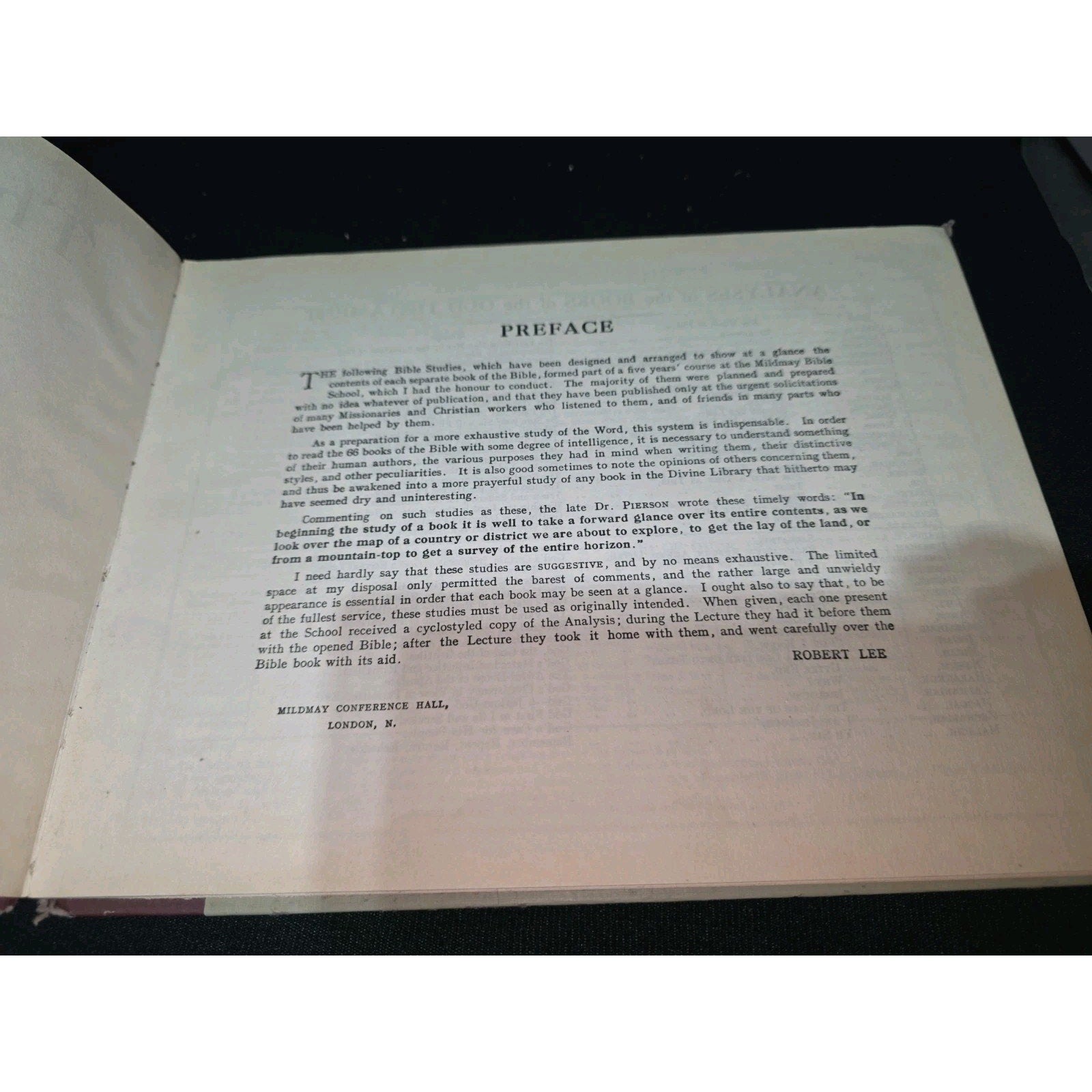 The Outlined Bible by Robert Lee - Original Mildmay Conference Hall Bible School