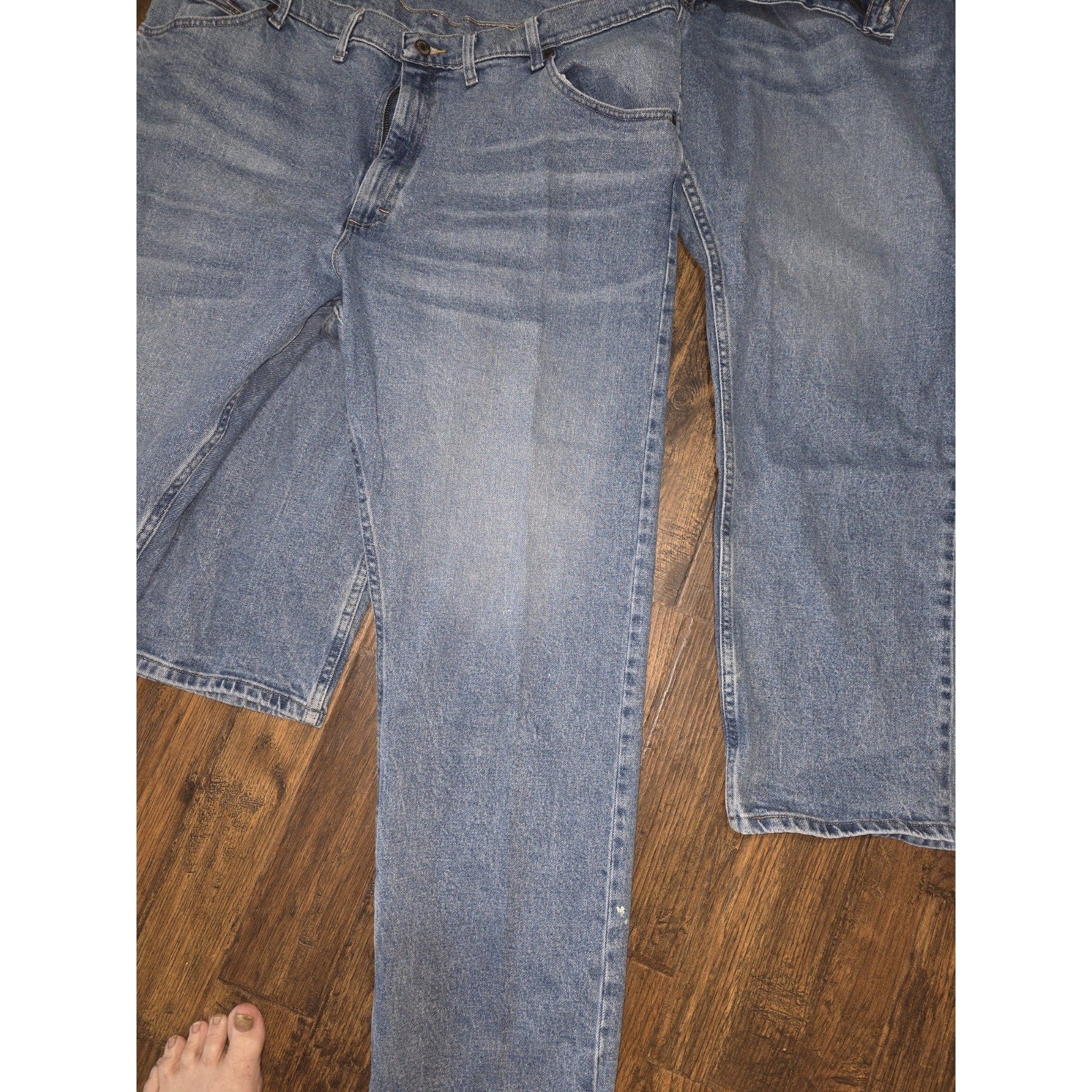 Lot Of 2 Wrangler Relaxed Fit Blue Denim Jeans Men's 44x32 Casual Workwear