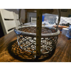 Vintage French Heavy Wire Basket Alluminum 11x8x3