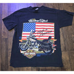Vintage Harley Davidson Heritage Softail 1991 Graphic Tee HOG Black Size Small