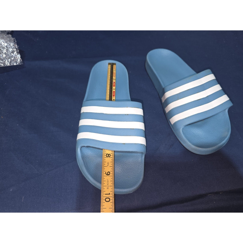 ADIDAS WOMENS ORIGINALS ADILETTE AQUA SLIDE SANDALS SOLAR BLUE SIZE 7X See Pics
