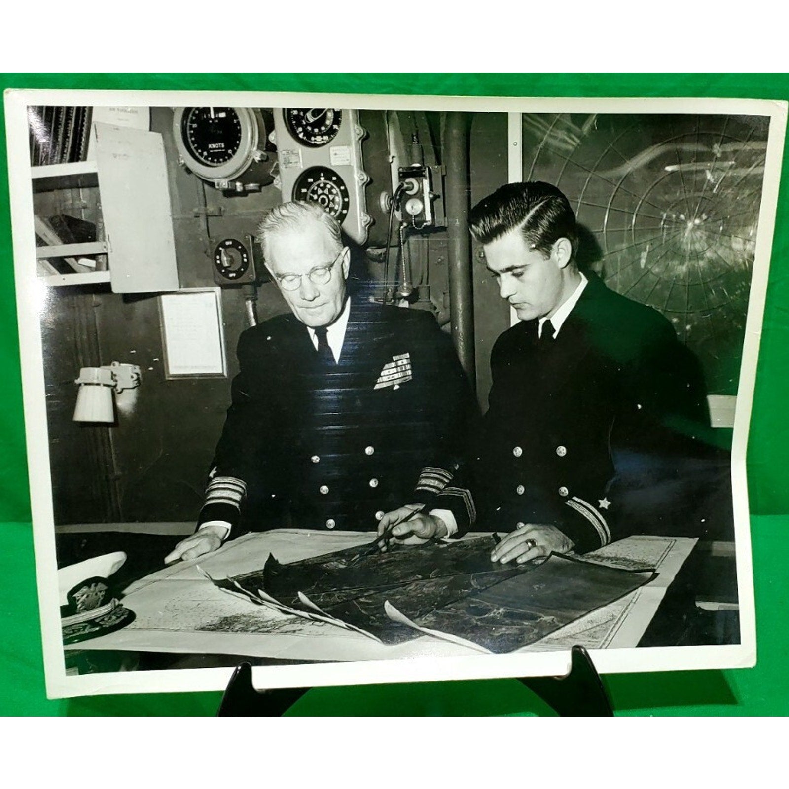Vintage Photograph 8X10 Rare, Korean War Admiral Thackery, Cruiser DIV FIVE