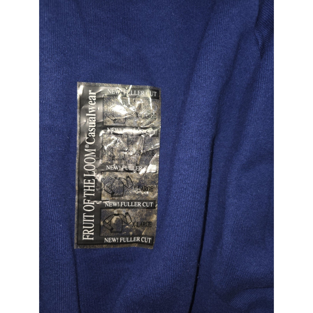 VTG 90s Fruit of the Loom Sweatshirt XL Navy Blue Made in USA Deadstock NOS New