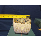 Lenox Eternal Heart Collection Hearts & Flowers Five Sided Bowl Gold Trim 6"