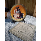 Edwin M Knowles Norman Rockwell Plate "A Couple's Commitment" Vintage W/ Box