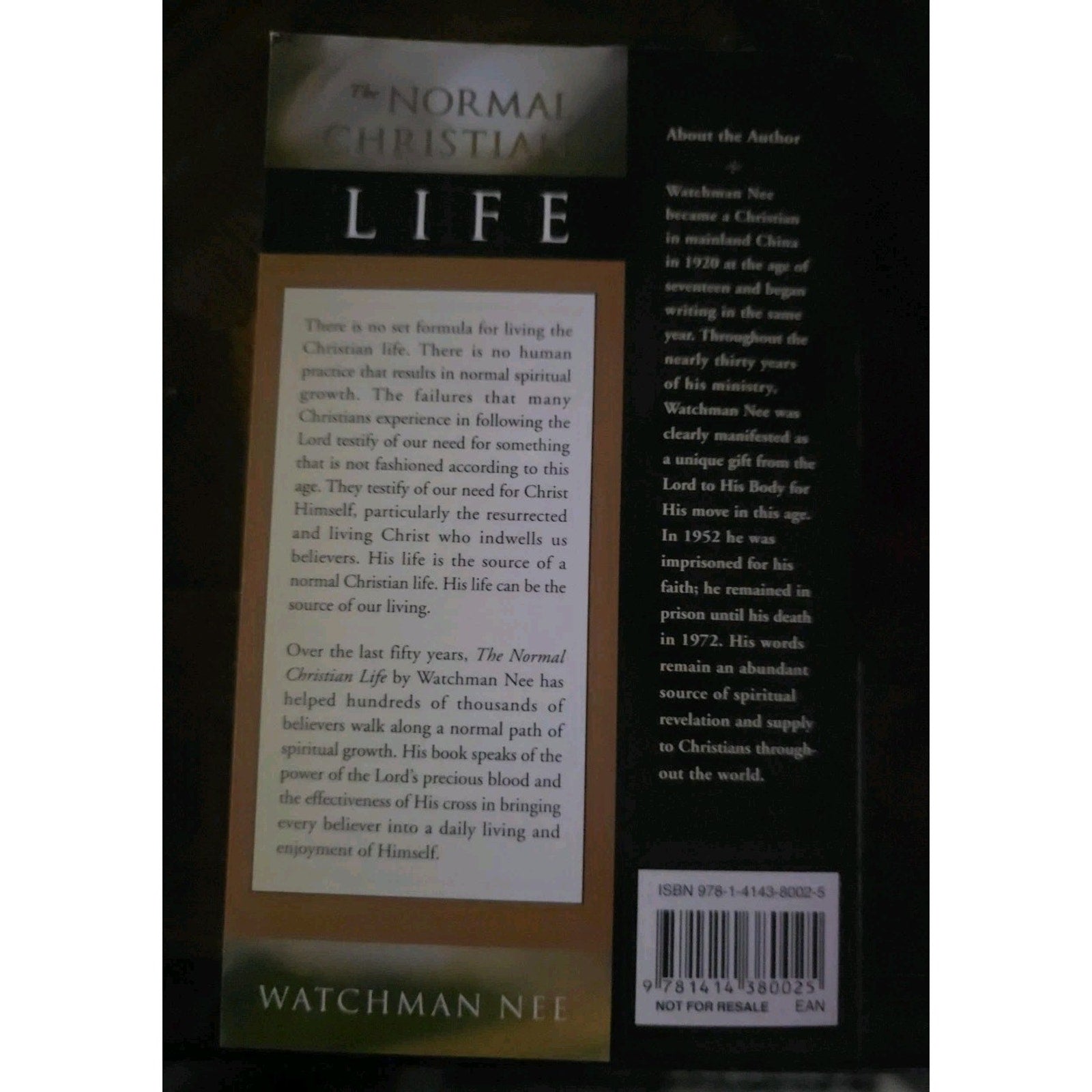 The Normal Christian Life - Paperback - GOOD