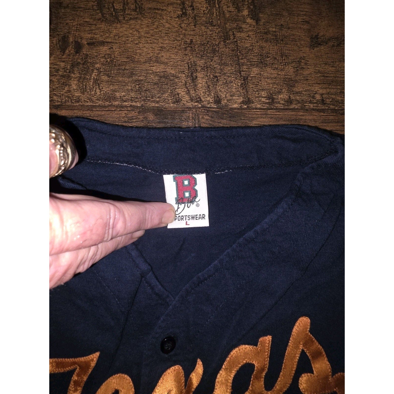 Vintage Jersey Texas Longhorns BOA Size XL 90s Navy USA Made VTG EUC College