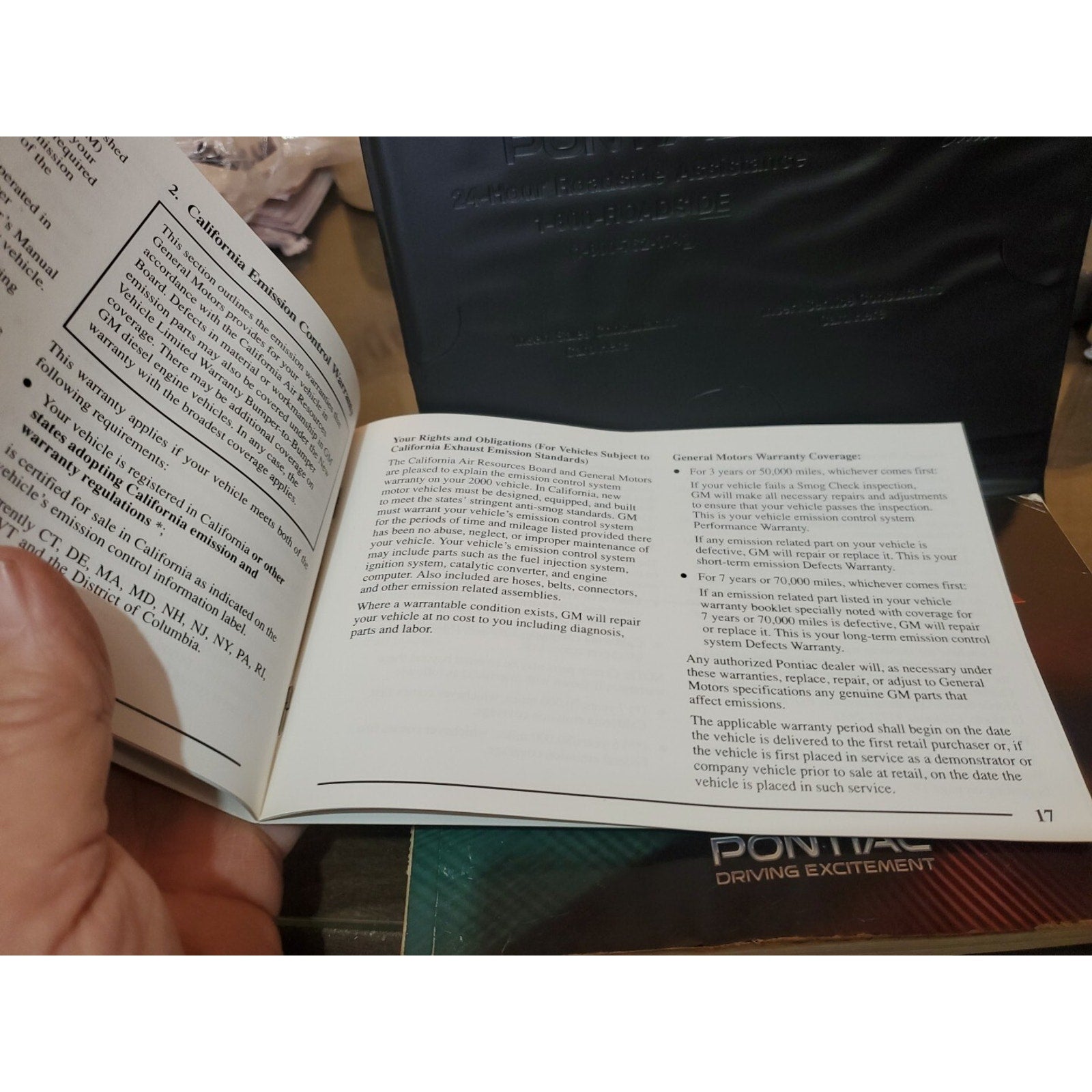 2000 PONTIAC MONTANA OWNERS MANUAL OPERATORS WITH COVER CASE