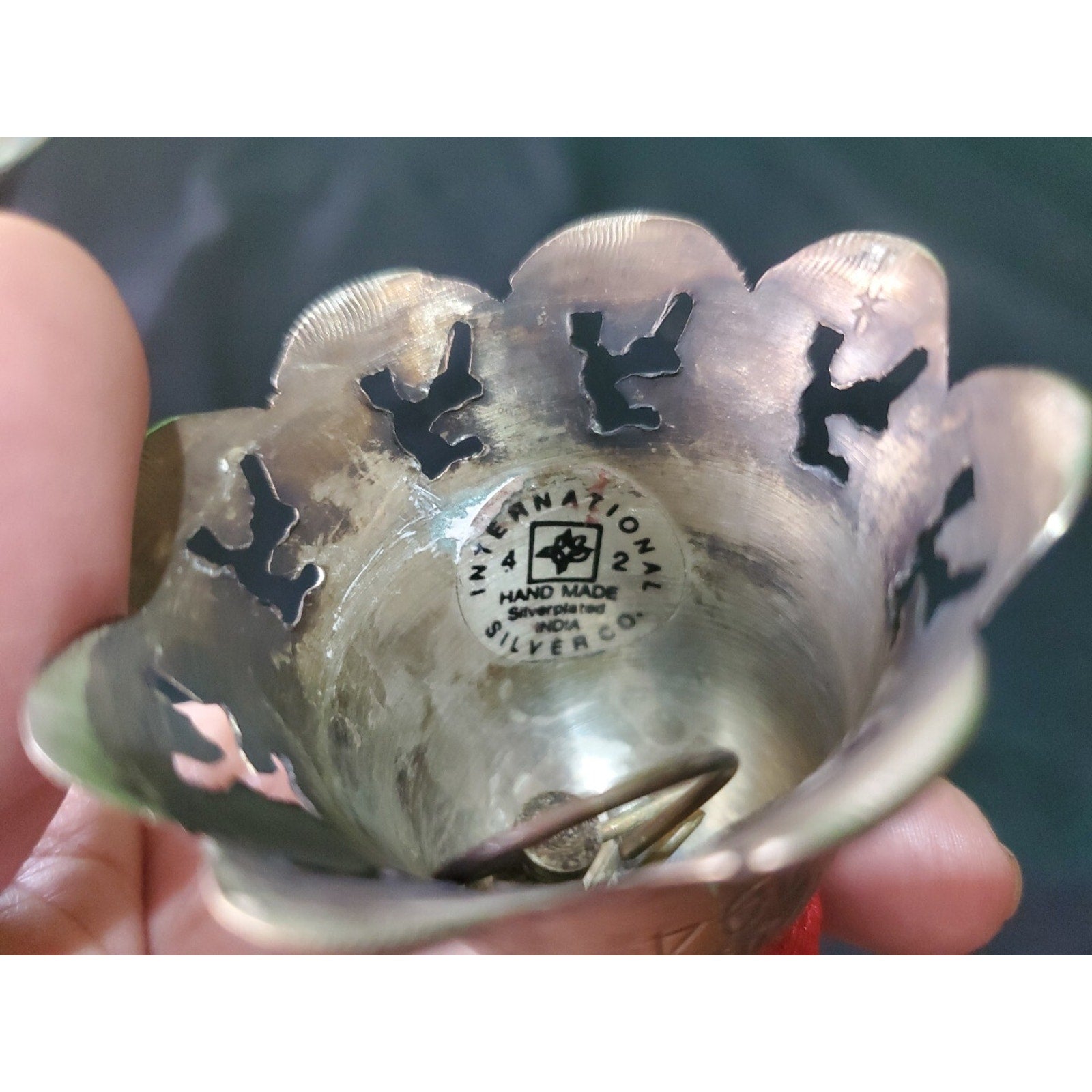 1994 International Silver Co. Engraved Silverplated Bell Hand Made