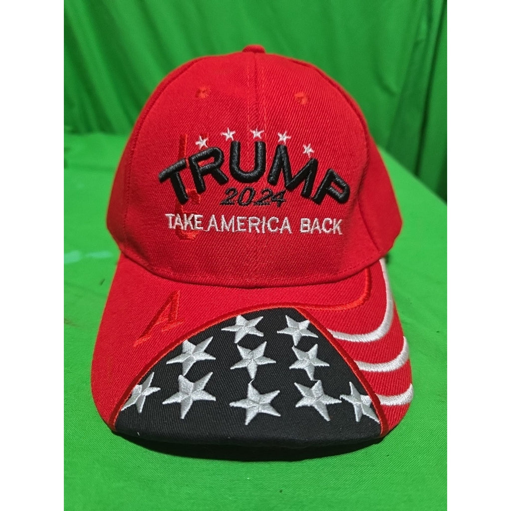 TRUMP 2024 HAT, Save America, Flag, Red Blue Black Donald Trump Ball Cap Adjust
