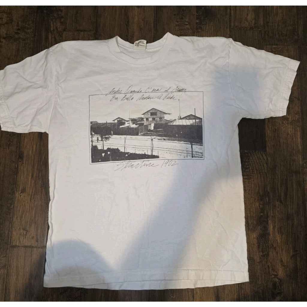 Vintage 90s Structure T Shirt Medium Men's 1995 Architecture Made in USA