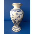 Chinese Blue White Vase Dechang Chinoiserie Porcelain Butterflies Birds 14"