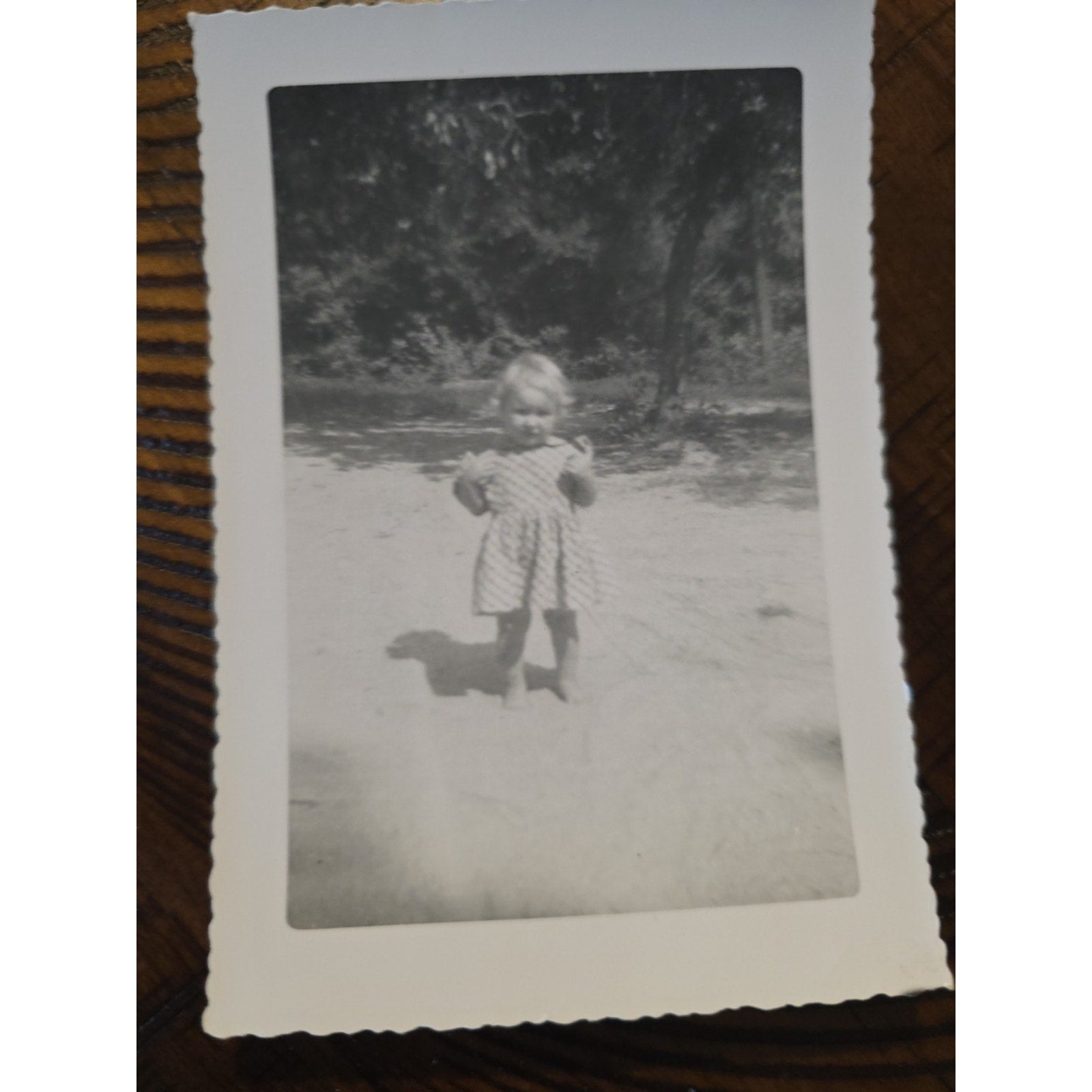 3- Vintage 1950s B&W Snapshot Photo 3 1/2" x 5" Kids Country Rd Originals