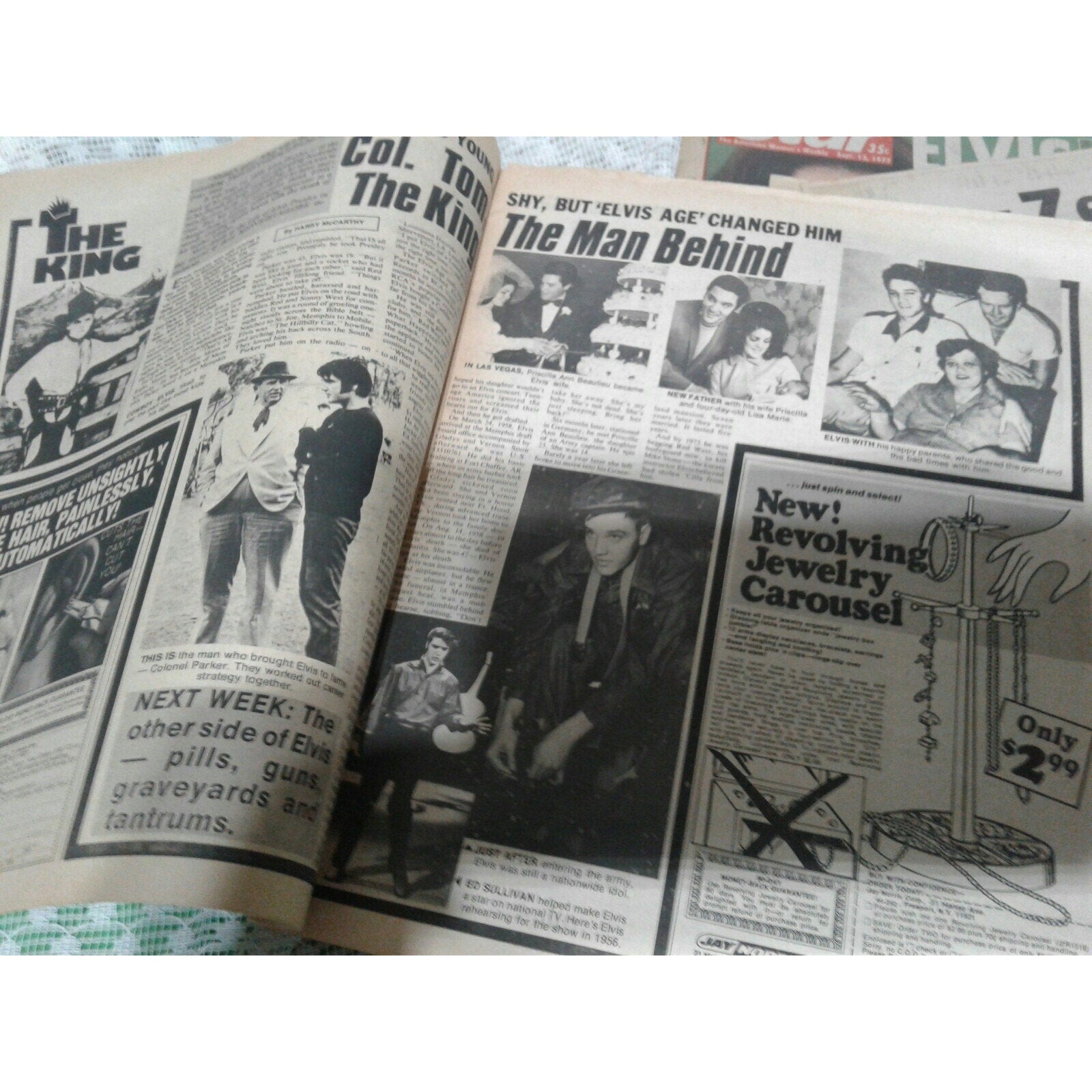 Elvis Presley Memorabilia Lot of 4 Newspapers Vintage - The Star Globe Paper