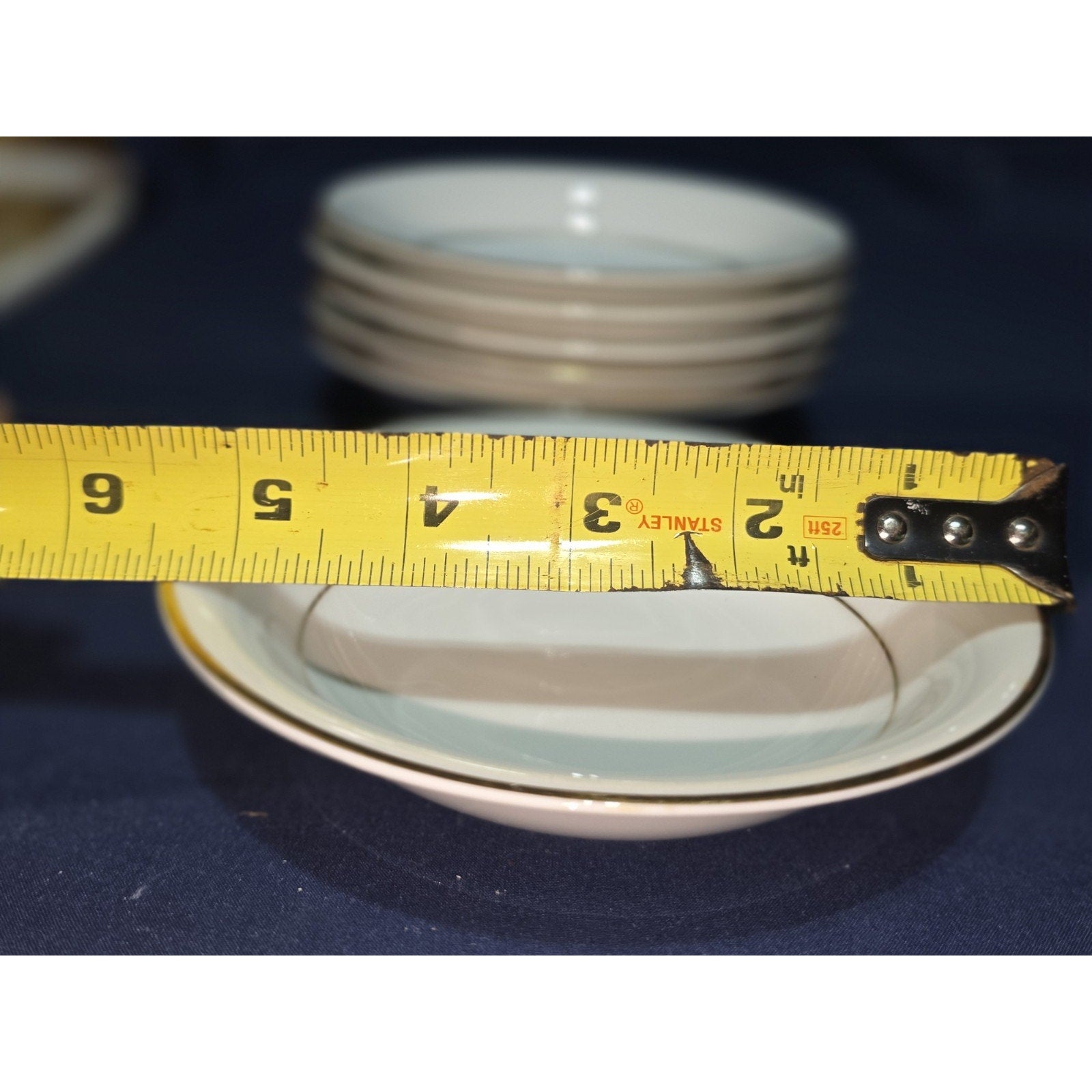 Set of 6 Vtg. Noritake 5930 China Fruit, Berry, Sauce Bowls - Gold