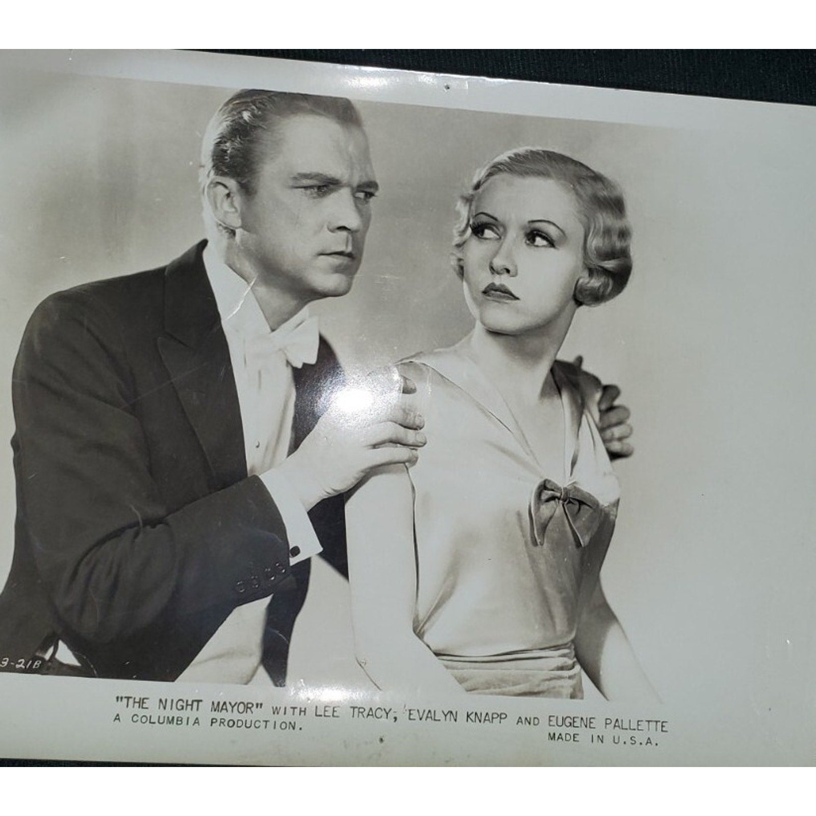 VNTG Orignal 1932 Press Release Photo The Night Mayor - A Columbia Production