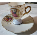 Vintage Japanese Miniature ,Victorian scene,coffee cup and saucer