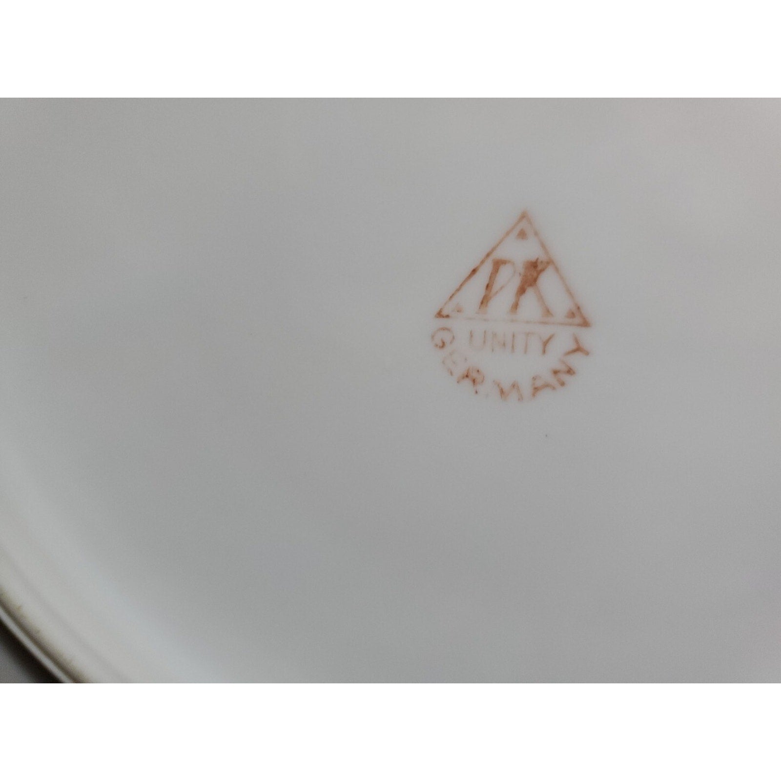 Germany PK Unity luster bird floral handled serving / Cake plate tray