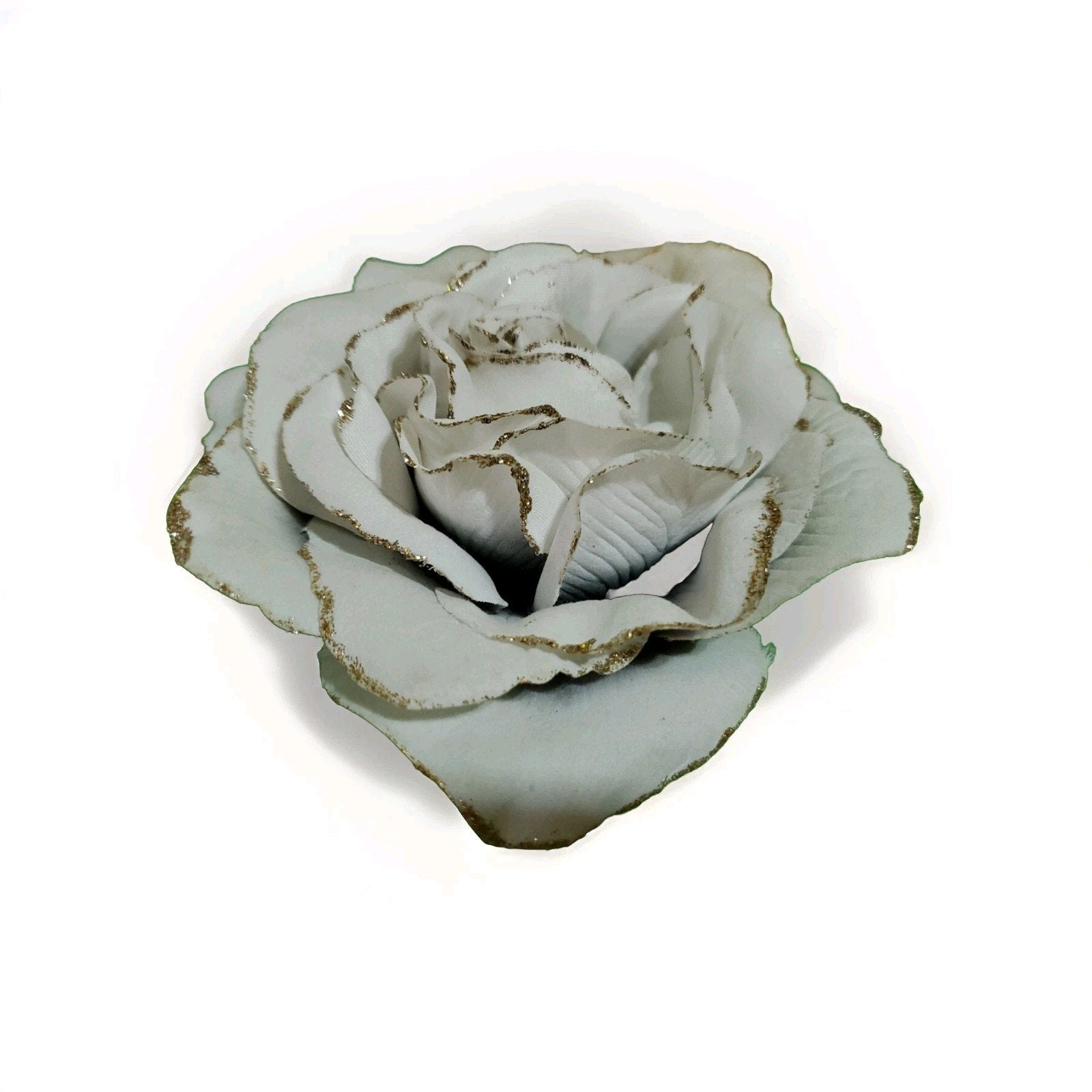 Vintage Corsage Wedding Prom White and Gold Rose Corsage