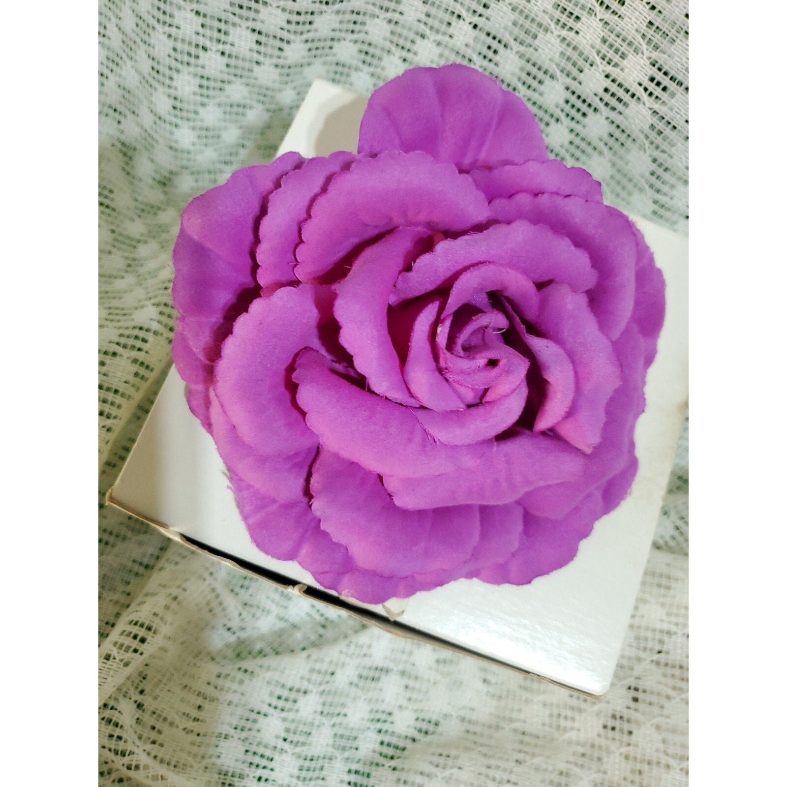 Vintage Corsage Wedding Prom purple lavender tone Rose Corsage