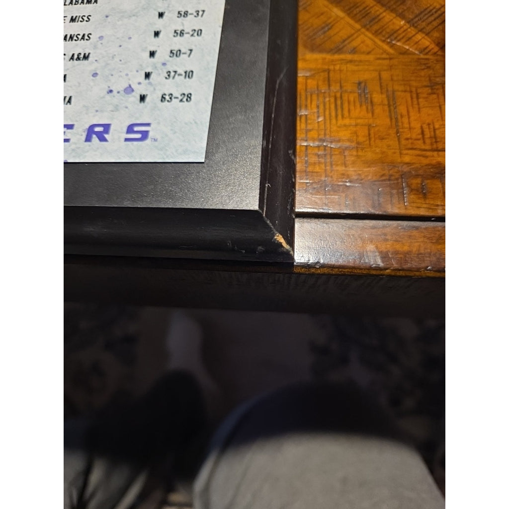 LSU 2019 National Champions Plaque - 15-0 Undefeated Season Schedule
