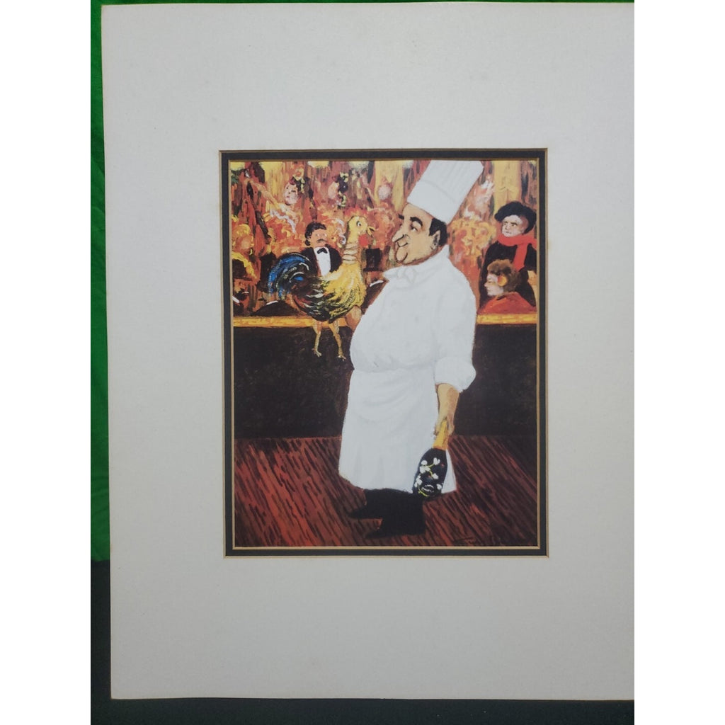 Guy Buffet Matted Art Print -" Bye Bye Birdie " Series 16 X 12 Original