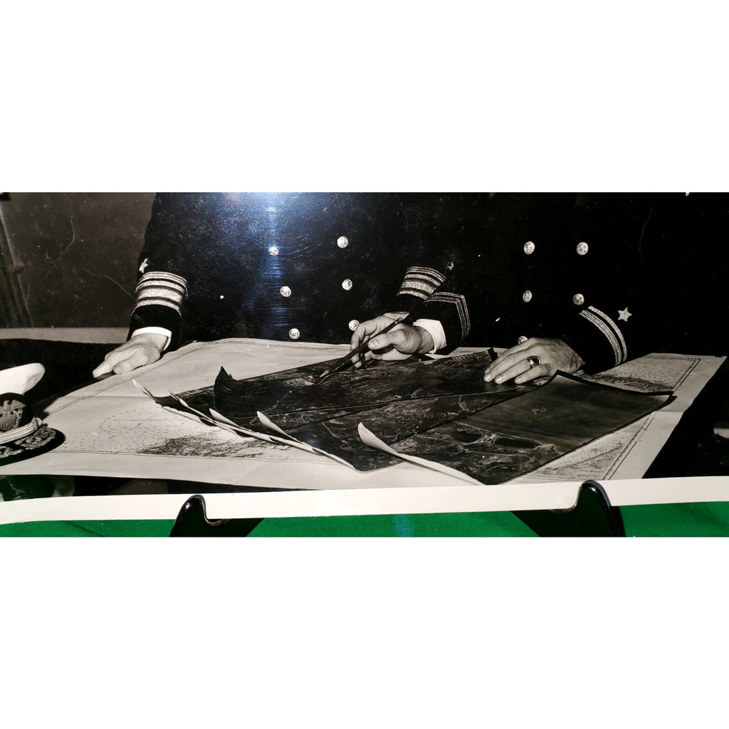 Vintage Photograph 8X10 Rare, Korean War Admiral Thackery, Cruiser DIV FIVE