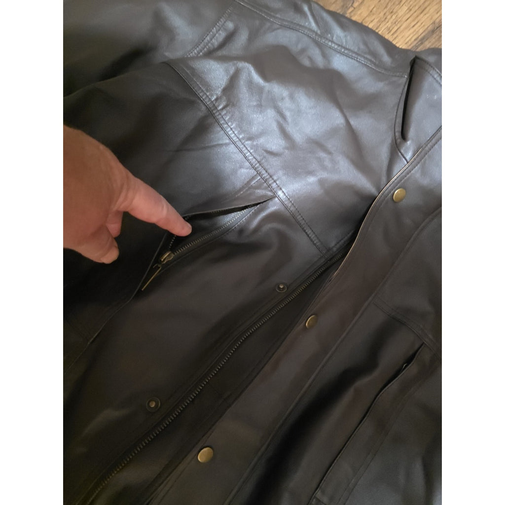 Mens Real leather Riding jacket 2 XL Harbor Bay