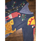 Vintage 70-80s Cat Patchwork Smock Top - XL - Boho Lagenlook Pullover