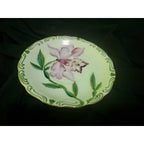 Vintage Hand Painted Chiyoda Hin 5 1/2" Saucer Pink Orchid Gold Trim Japan.