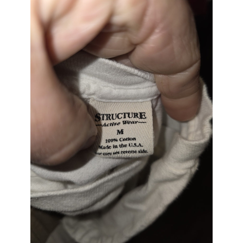 Vintage 90s Structure T Shirt Medium Men's 1995 Architecture Made in USA