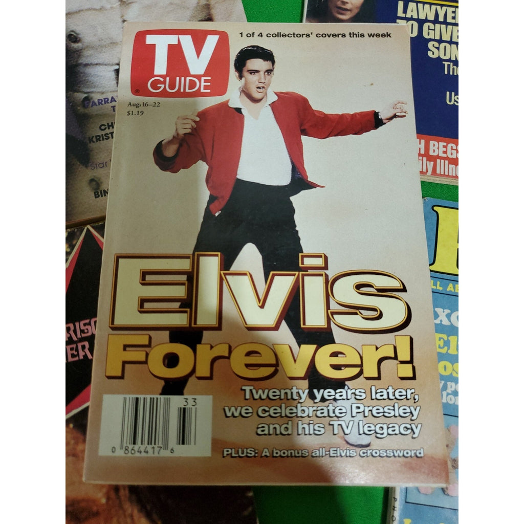 Vtg Elvis Presley Magazine Lot of 4 Rare Magazines & 1-TV Guide The King Music