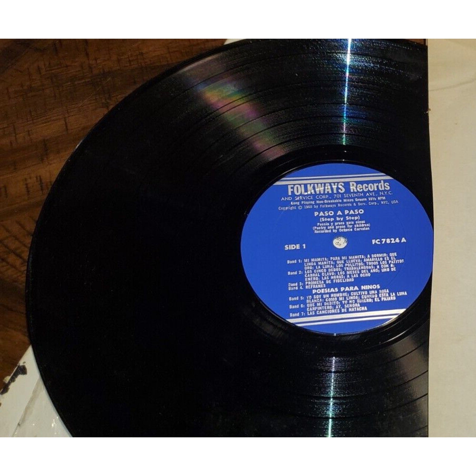 PASO A PASO LP - Children Poetry Prose (Spanish) FL7824 Rare