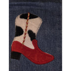 Western /Farm Styje Premium Patch Girls Western Jeans - Size 2T - Hand Stetched