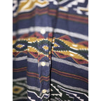 Vintage Lawton Harbor L Aztec Print Button Down Flannel Southwestern
