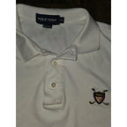 Polo Golf Ralph Lauren Shirt Men XL White Collard Long Sleeve Golf Crest Logo