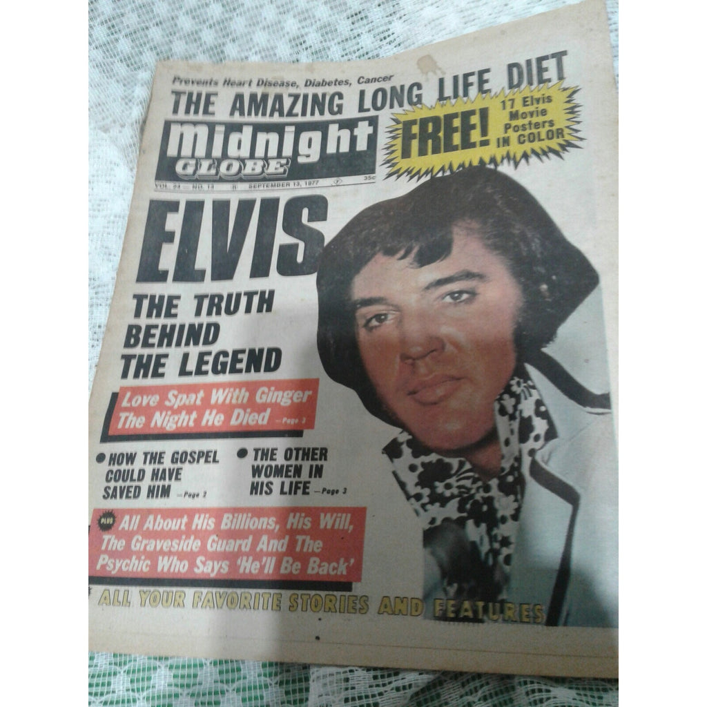 Elvis Presley Memorabilia Lot of 4 Newspapers Vintage - The Star Globe Paper